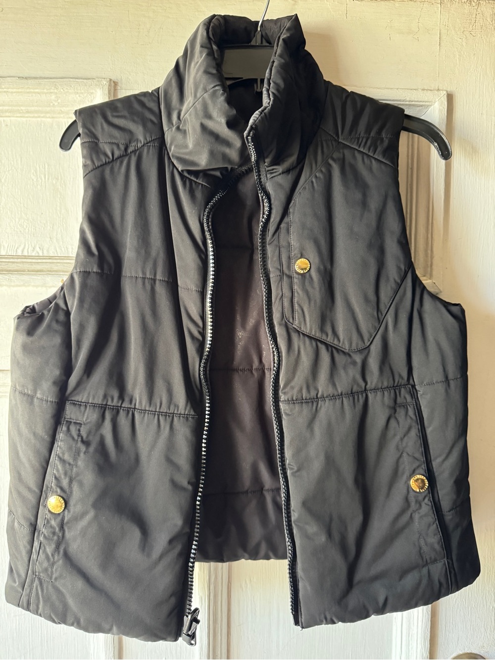 Ralph Lauren Vest Womens Medium Black Reversible Leopard Print Outdoors Jacket